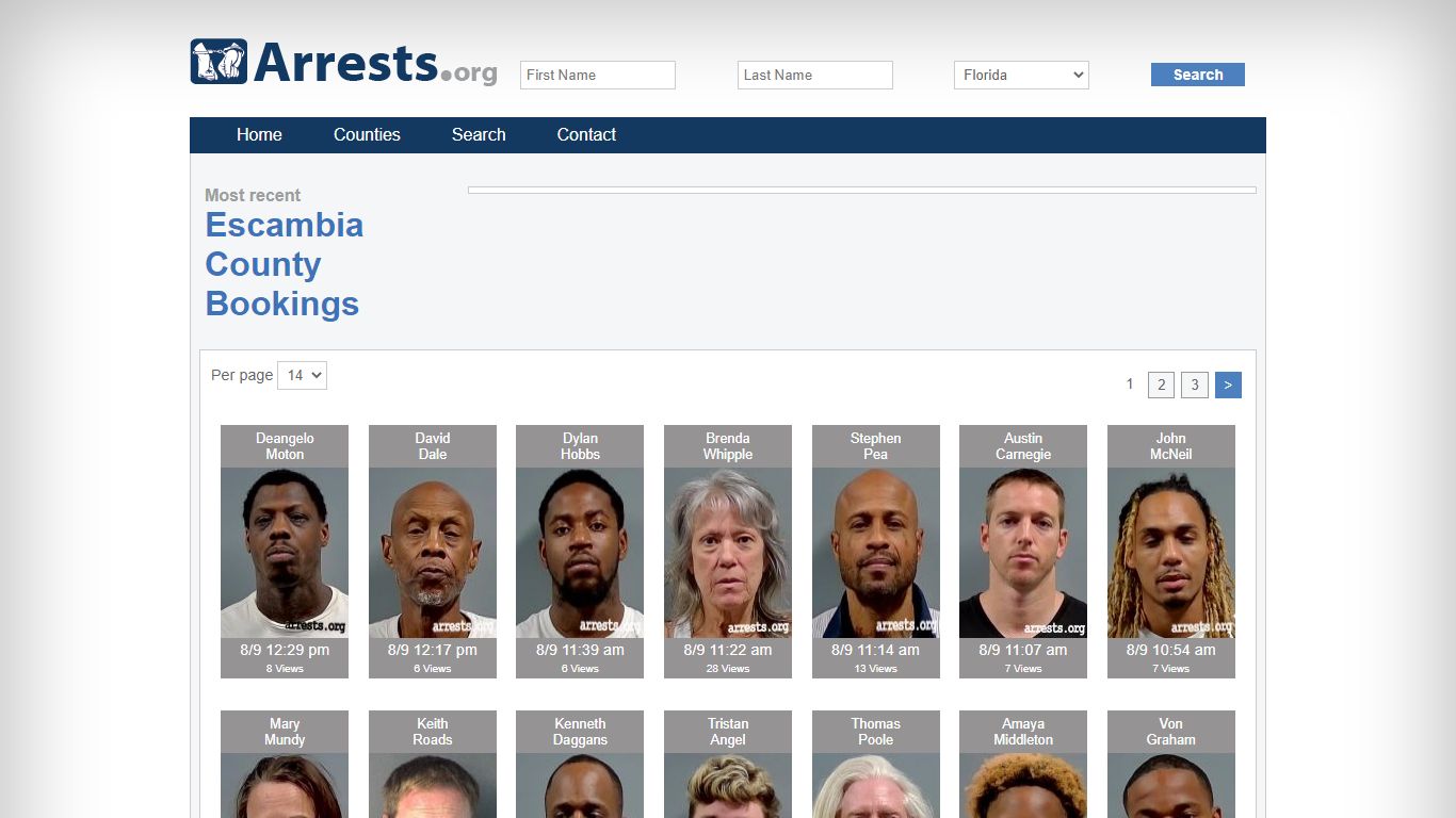 Escambia County Arrests and Inmate Search