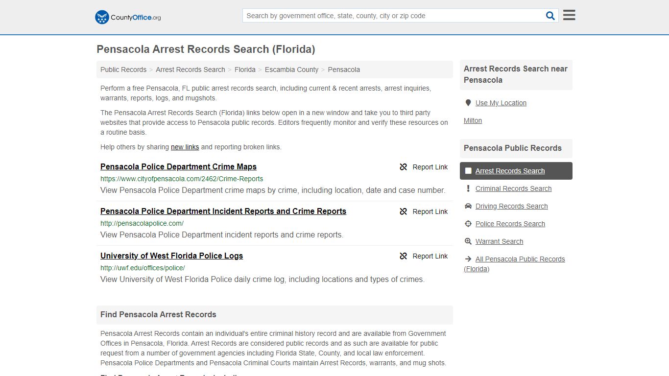 Arrest Records Search - Pensacola, FL (Arrests & Mugshots)